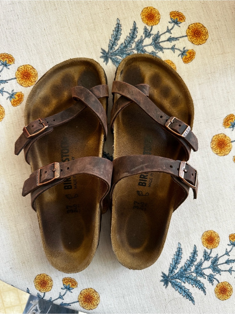 Birkenstock Kids' Brown Double-Strap Sandals